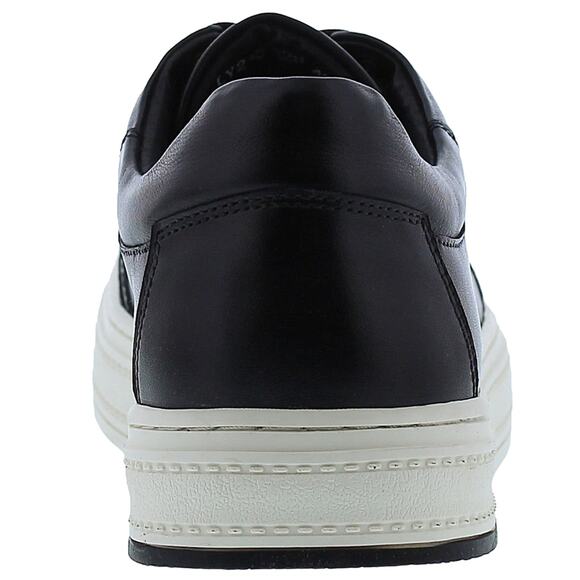 Zanzara Marcus Men Black Sneaker Size 12 Luxury Leather Lace-Up Cushioned New - Picture 7 of 8